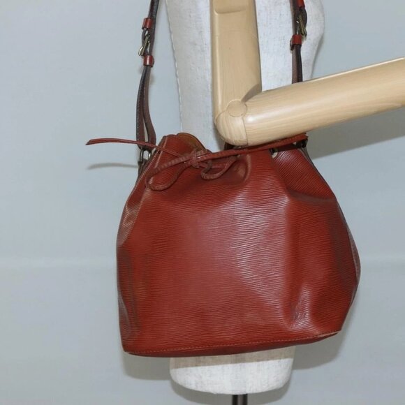 LOUIS VUITTON Epi Petit Noe Shoulder Bag Brown M44103 LV Auth 14185